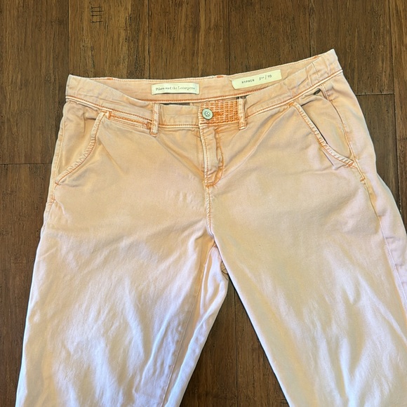Pilcro and the Letterpress Anthropologie Hyphen 29 Cropped Pink Pants - Picture 3 of 3
